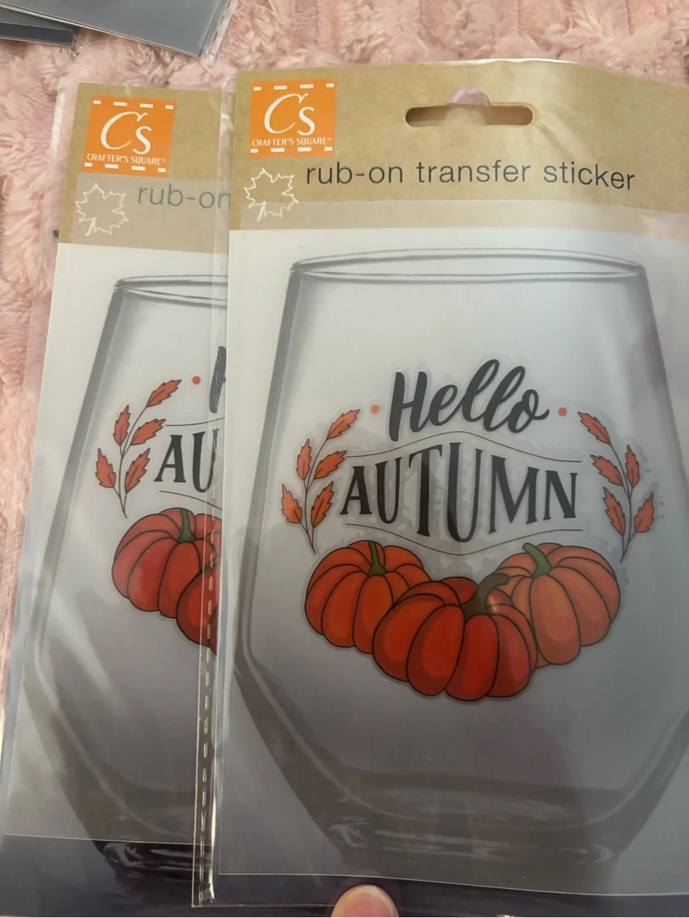Fall themed Rub on Decal Stickers for glass/ceramic DIY